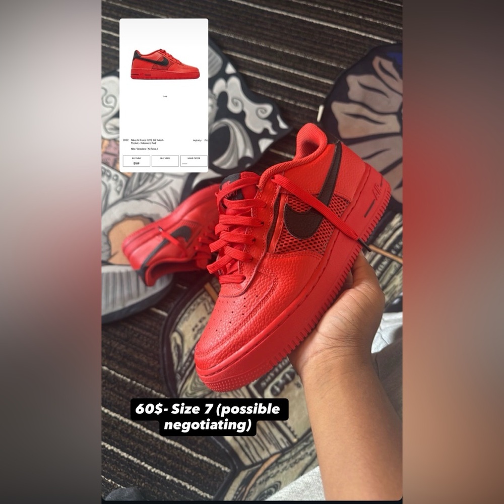 Nike Red and Black Sneakers